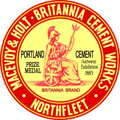 McEvoy & Holt's Swanscombe Britannia Brand cement logo