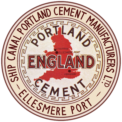 Ellesmere Port Ship Canal England Brand cement logo