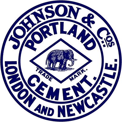 I C Johnson Elephant Brand cement logo