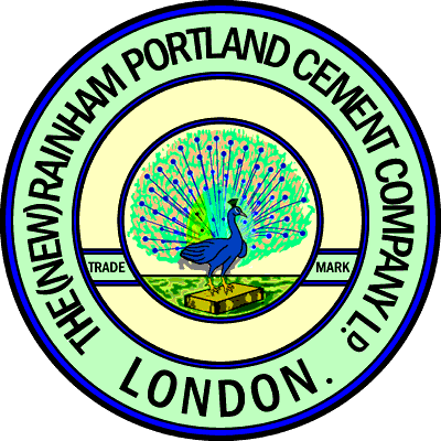 New Rainham Peacock Brand cement logo
