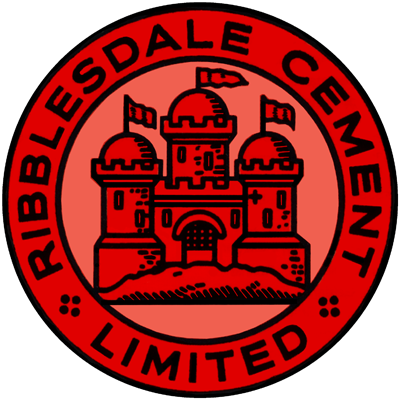 Ribblesdale Clitheroe Castle Brand cement logo